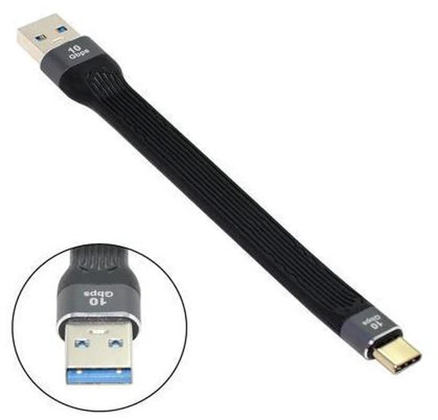 Main image of 10Gbps USB 3.1 Type C Male Host to USB3.0 Type A Male Flat Slim FPC Data Cable for Laptop Phone