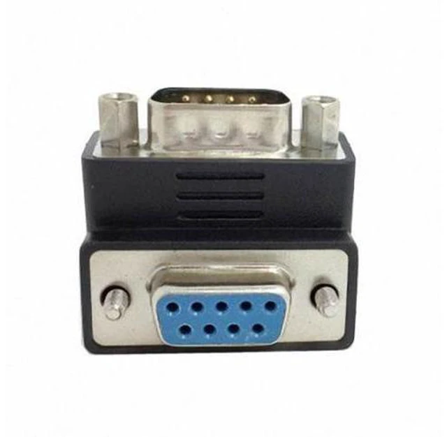 Alt view image 2 of 7 - CYSM D-Sub RS232 9Pin Male to Female Up Angled 90 Degree Extension Adapter
