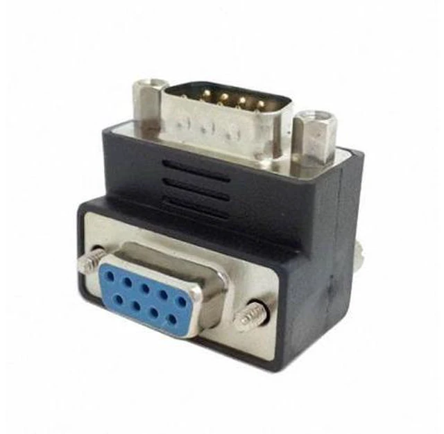 Alt view image 3 of 7 - CYSM D-Sub RS232 9Pin Male to Female Up Angled 90 Degree Extension Adapter