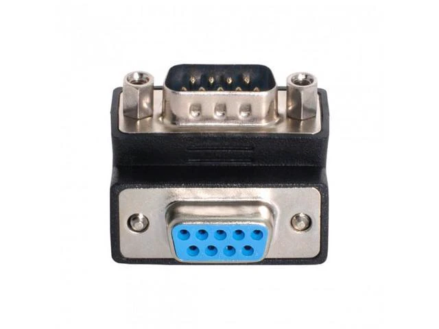 Alt view image 5 of 7 - CYSM D-Sub RS232 9Pin Male to Female Up Angled 90 Degree Extension Adapter