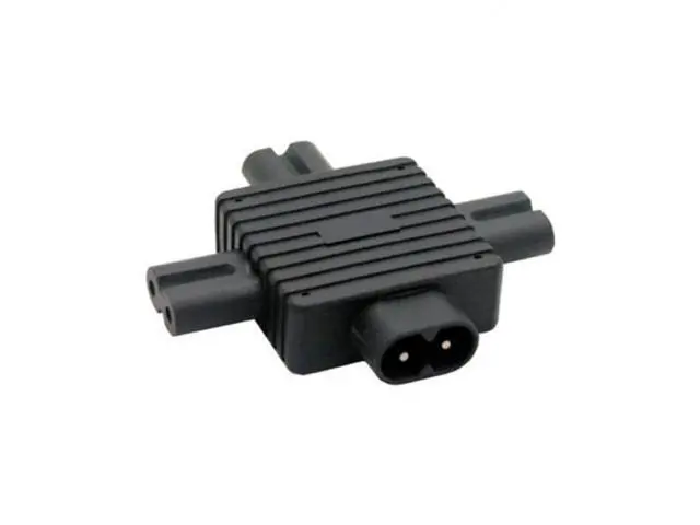 Alt view image 3 of 7 - SM IEC 320 Figure 8 C8 Male to 3X Female C7 Splitter Power Adapter for Power Supply 1 in 3 out