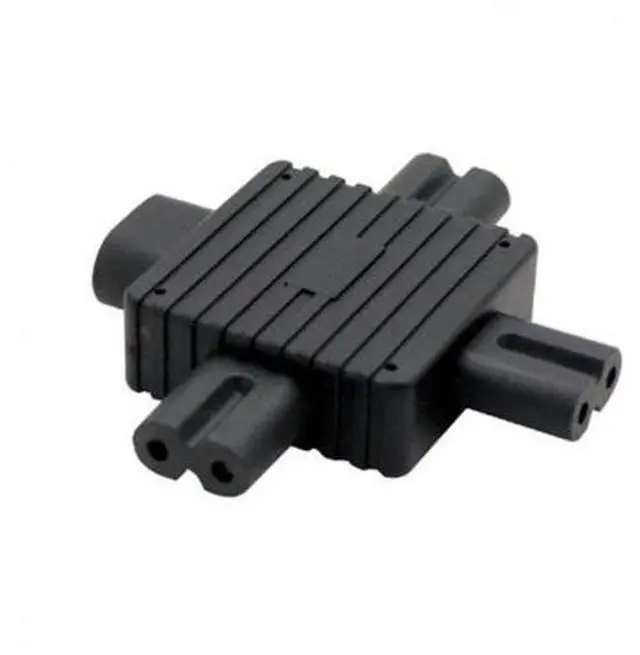 Main image of SM IEC 320 Figure 8 C8 Male to 3X Female C7 Splitter Power Adapter for Power Supply 1 in 3 out