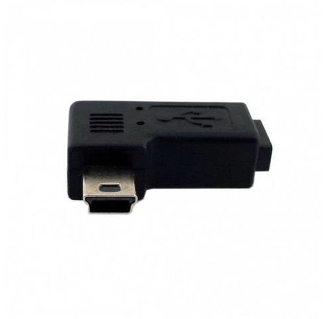 Alt view image 6 of 7 - SM 90 Degree Left Angled Mini USB Male to Micro USB Female Data Sync Power Adapter