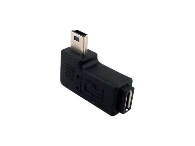 Alt view image 3 of 7 - CYSM 90 Degree Right Angled Mini USB Male to Micro USB Female Data Sync Power Adapter