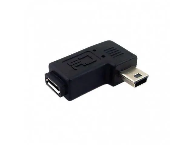 Alt view image 4 of 7 - CYSM 90 Degree Right Angled Mini USB Male to Micro USB Female Data Sync Power Adapter