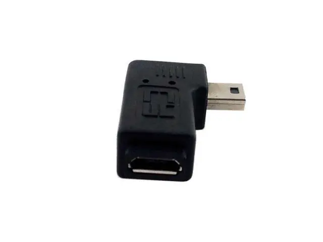 Alt view image 2 of 7 - CYSM 90 Degree Right Angled Mini USB Male to Micro USB Female Data Sync Power Adapter