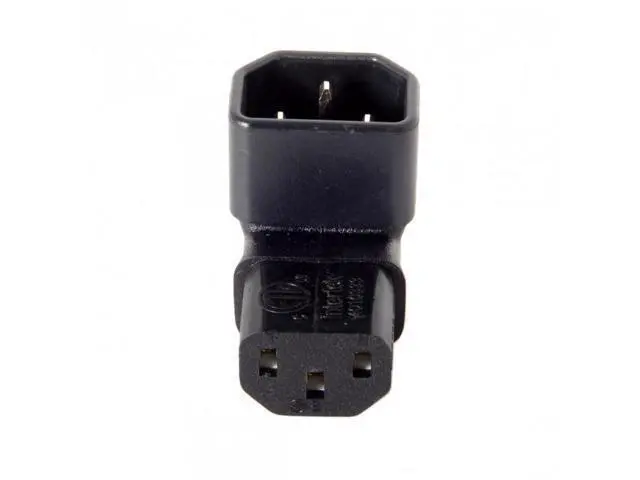 Alt view image 5 of 7 - SM IEC Male C14 to Up Direction Right Angled 90 Degree IEC Female C13 Power Extension Adapter