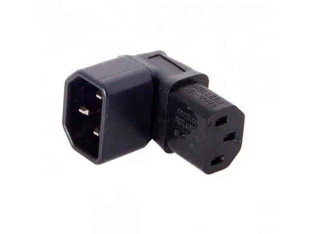 Alt view image 6 of 7 - SM IEC Male C14 to Up Direction Right Angled 90 Degree IEC Female C13 Power Extension Adapter