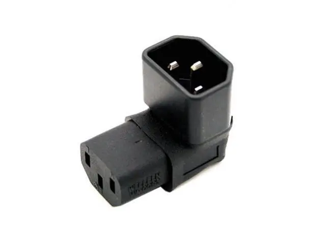 Alt view image 3 of 7 - SM IEC Male C14 to Up Direction Right Angled 90 Degree IEC Female C13 Power Extension Adapter