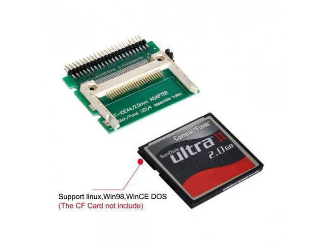 Alt view image 2 of 7 - SM CF Compact Flash Merory Card to Laptop 2.5" 44 Pins Male IDE Hard Disk Drive HDD SSD Adapter
