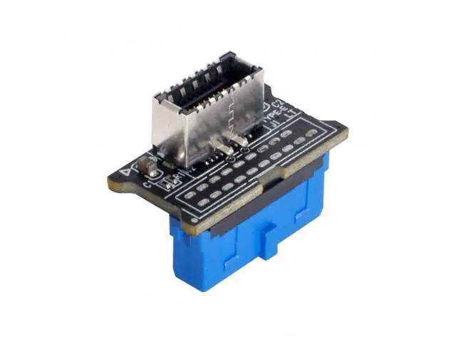Alt view image 2 of 7 - SM Vertical USB 3.1 Front Panel Socket Key-A Type-E to USB 3.0 20Pin Header Male Extension Adapter for Motherboard