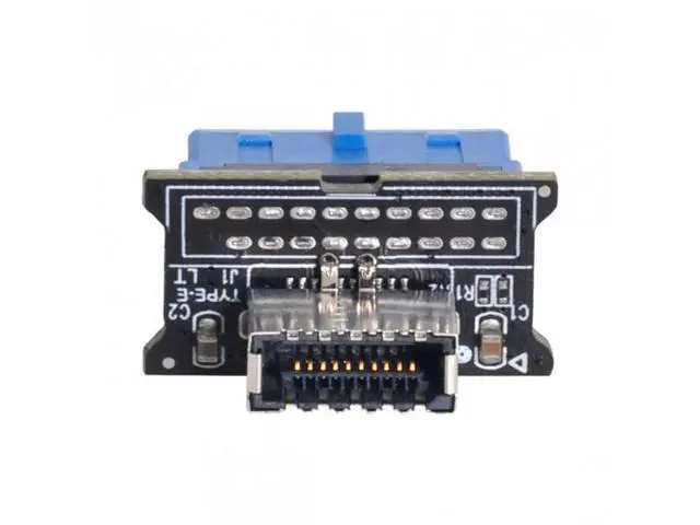 Alt view image 4 of 7 - SM Vertical USB 3.1 Front Panel Socket Key-A Type-E to USB 3.0 20Pin Header Male Extension Adapter for Motherboard