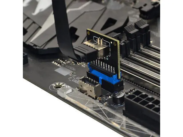 Alt view image 6 of 7 - SM USB 3.1 Front Panel Socket Key-A Type-E to USB 3.0 20Pin Header Male Extension Adapter for Motherboard
