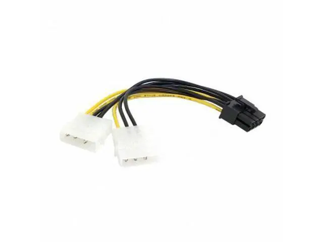 Alt view image 2 of 7 - HKCY SA-137 Dual Molex 4pin IDE to 8 Pin PCI-E Power Lead Cable for Asus MSI VGA Video Graphic Card