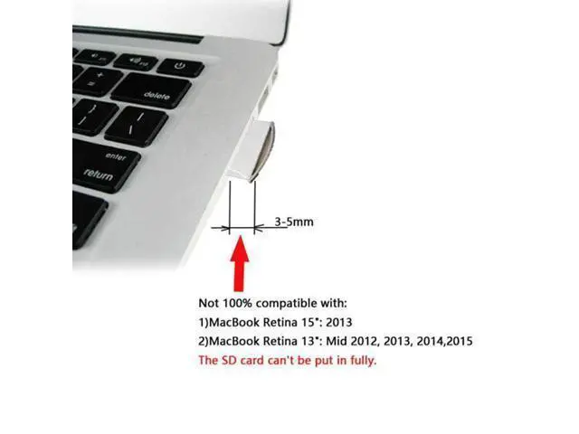 Alt view image 7 of 7 - HKCY EP-063 Micro SD TF to SD Card Kit Mini Adaptor for Extra Storage Macbook Air / Pro / Retina White