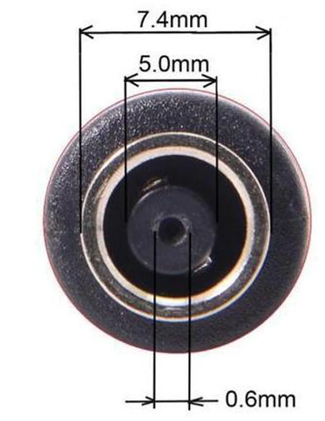 Alt view image 5 of 6 - CYSM DC Jack 7.4*5.0mm Input to USB-C Type-C Power Plug Charge Adapter for Laptop Phone