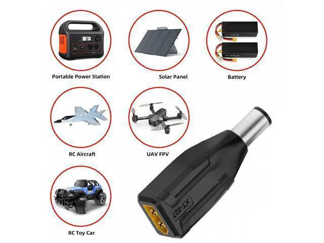 Alt view image 7 of 7 - XT60 Male SC100 Protocol to DC 7.4x5.0mm Male Fast Charging Adapter for RC Lipo Battery Quadcopter Multicopter Aeromodelling