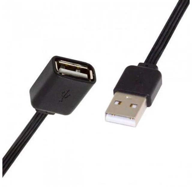 Alt view image 2 of 7 - HKCY U2-047-BK-0.13M 13cm USB 2.0 Type-A Male to Type-A Male Female Data Flat Slim FPC Cable for FPVDiskPhone