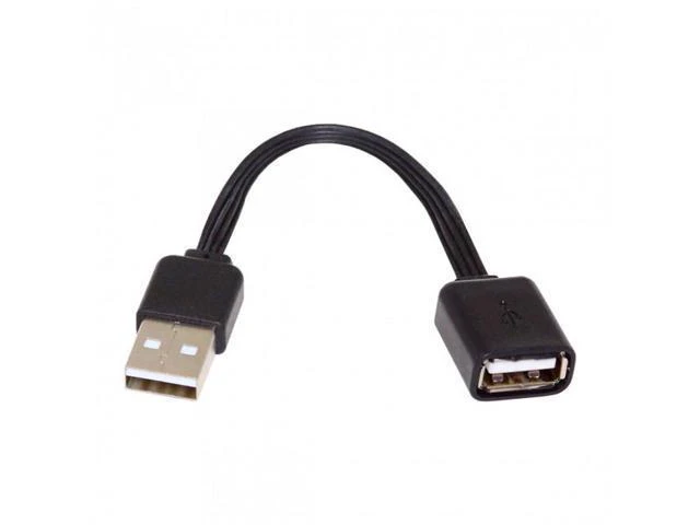 Alt view image 3 of 7 - HKCY U2-047-BK-0.13M 13cm USB 2.0 Type-A Male to Type-A Male Female Data Flat Slim FPC Cable for FPVDiskPhone