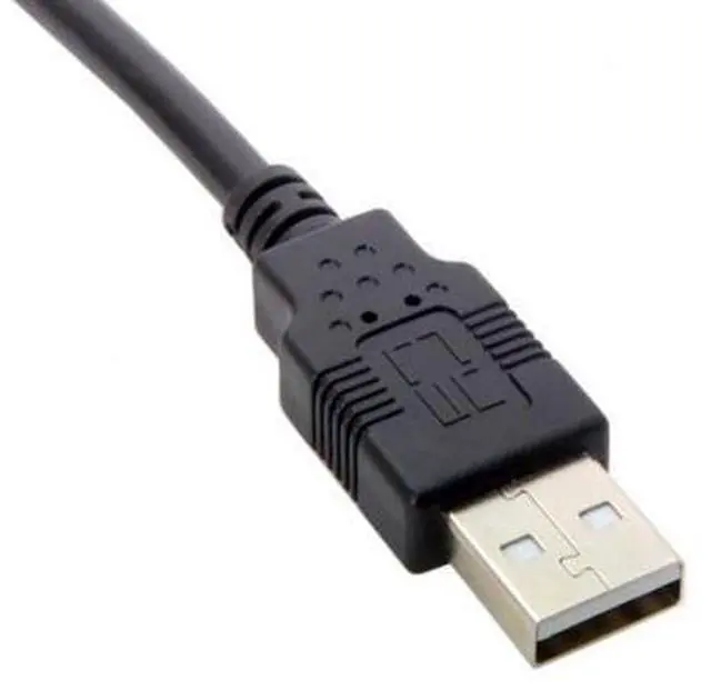 Alt view image 3 of 7 - HKCY U2-057-LE-3.0M Mini USB B Type 5pin Male Left Angled 90 Degree to USB 2.0 Male Data Cable with Ferrite 3.0m