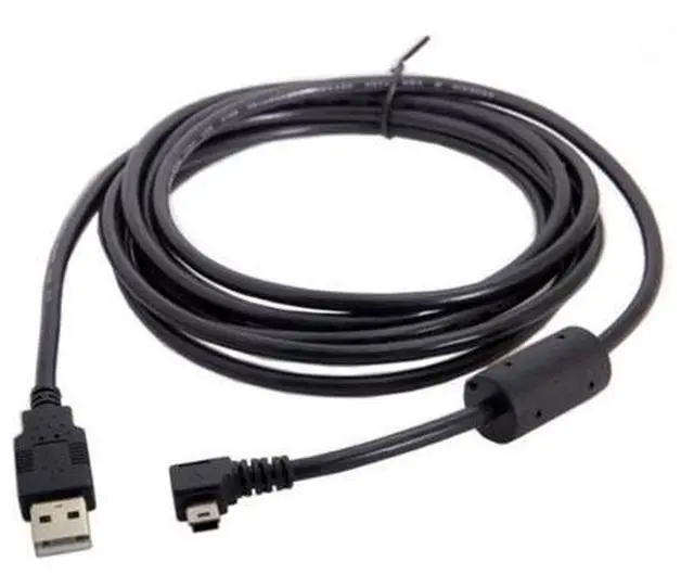 Alt view image 4 of 7 - HKCY U2-057-LE-3.0M Mini USB B Type 5pin Male Left Angled 90 Degree to USB 2.0 Male Data Cable with Ferrite 3.0m