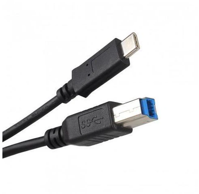Alt view image 6 of 7 - HKCY UC-115-BK USB-C USB 3.1 Type C Male Connector to USB Standard B Male Data Cable for MacLaptop Black