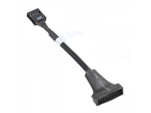 Alt view image 5 of 6 - HKCY U3-076 USB 2.0 9Pin Motherboard Housing Male to USB 3.0 20pin Header Device Female Cable