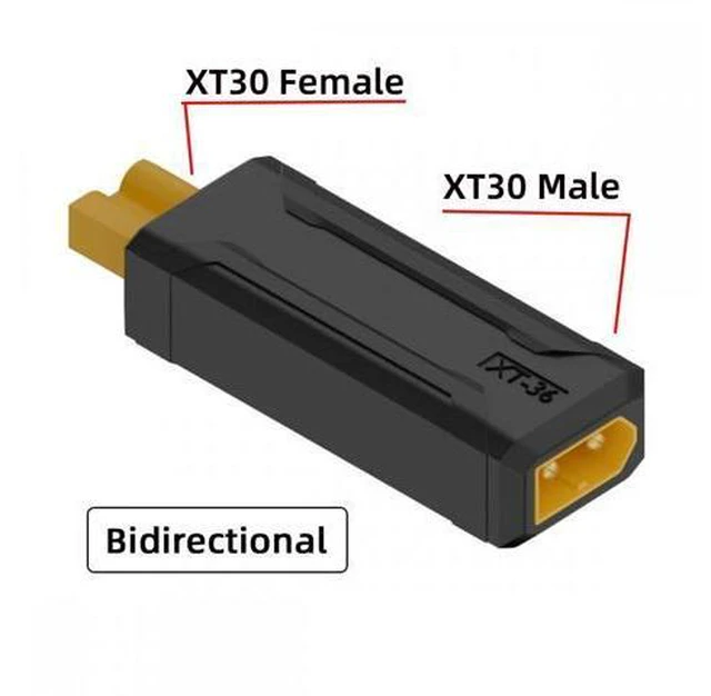 Alt view image 2 of 7 - XT30 Male Protocol to XT30 Female Fast Charging Adapter for RC Lipo Battery Quadcopter Multicopter Aeromodelling