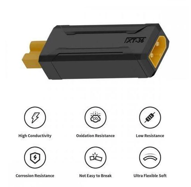 Alt view image 4 of 7 - XT30 Male Protocol to XT30 Female Fast Charging Adapter for RC Lipo Battery Quadcopter Multicopter Aeromodelling