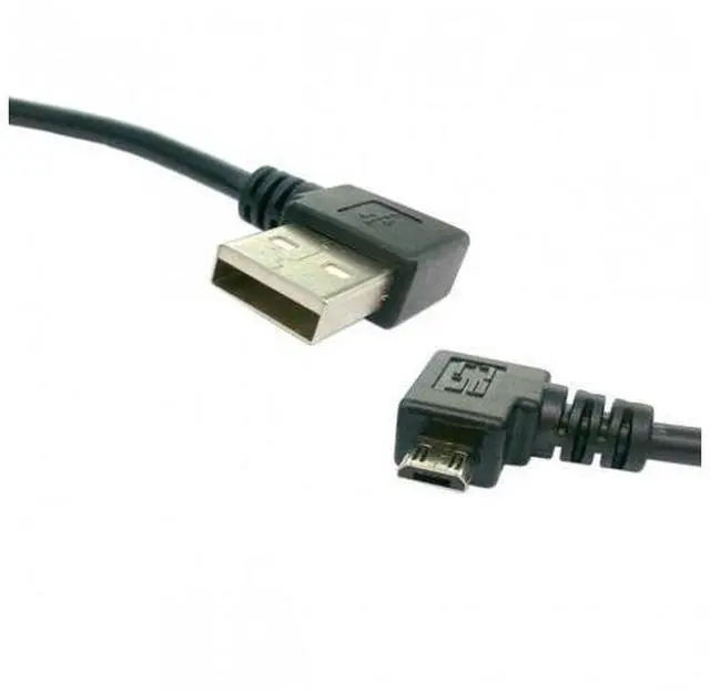 Alt view image 6 of 7 - HKCY U2-075-RI Right angled 90 Degree Micro USB Male to USB Left Angled Data Charge Cable 0.2m