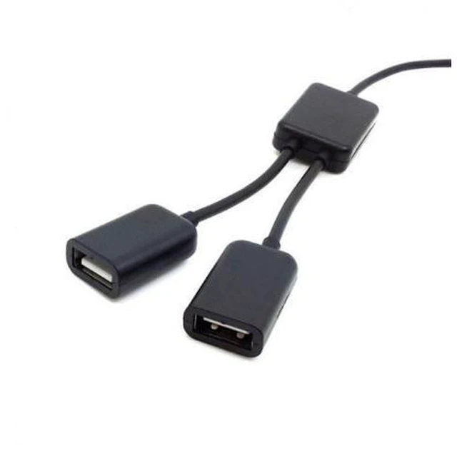 Alt view image 4 of 5 - Black USB 2.0 Dual Ports Hub Cable Bus power For Laptop Macbook Notebook PC & Mouse & Flash Disk U2-325-BK
