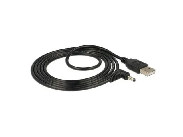 Alt view image 2 of 7 - HKCY U2-111-RI USB 2.0 Male to Right Angled 90 Degree 3.5mm 1.35mm DC power Plug Barrel 5v Cable 100cm