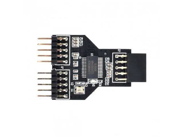 Alt view image 6 of 7 - SM Motherboard 9pin USB 2.0 Header 1 to 2 Female Extension HUB Connector Adapter Port Multilier