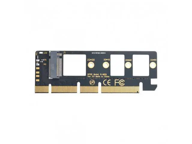 Alt view image 3 of 7 - SM NGFF M-key NVME M.2 SSD to PCI-E Express 3.0 16x X4 Adapter without Bracket