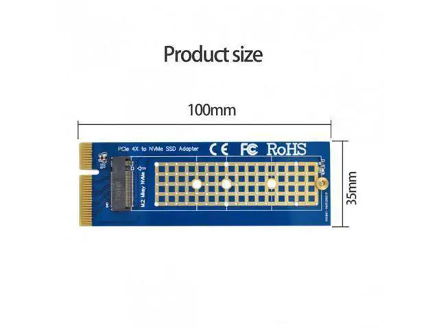 Alt view image 6 of 7 - SM NGFF M-key NVME AHCI SSD to PCI-E Express 3.0 4X Vertical Adapter for SSD & Motherboard
