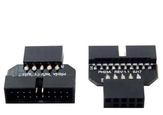 Main image of SM 1set Reversible USB 2.0 9Pin Housing to Motherboard USB 3.0 20pin Header Female Adapter