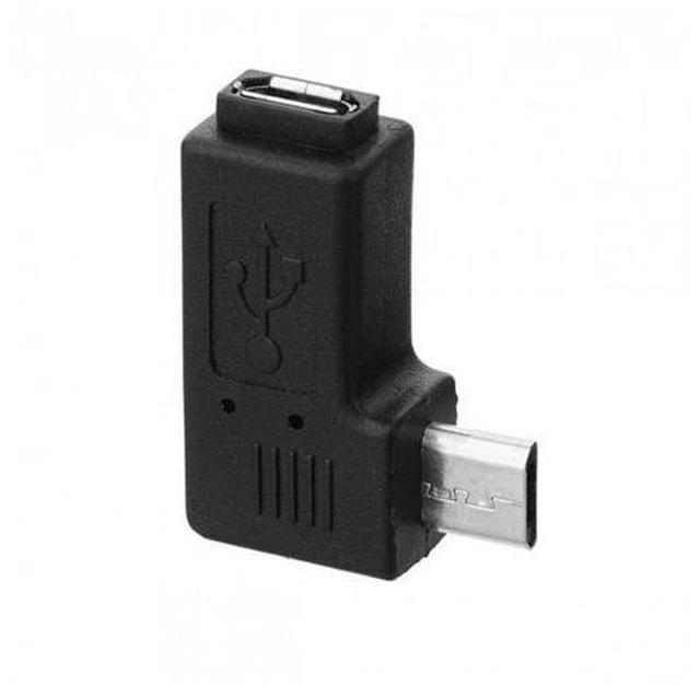Main image of SM Micro USB 2.0 5Pin Male to Female M - F Extension Adapter 90 Degree Right Angled