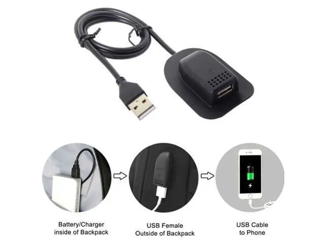 Alt view image 7 of 7 - Backpack USB Charging Cable Practical Convenient Outdoor Travel Camping External U2-013