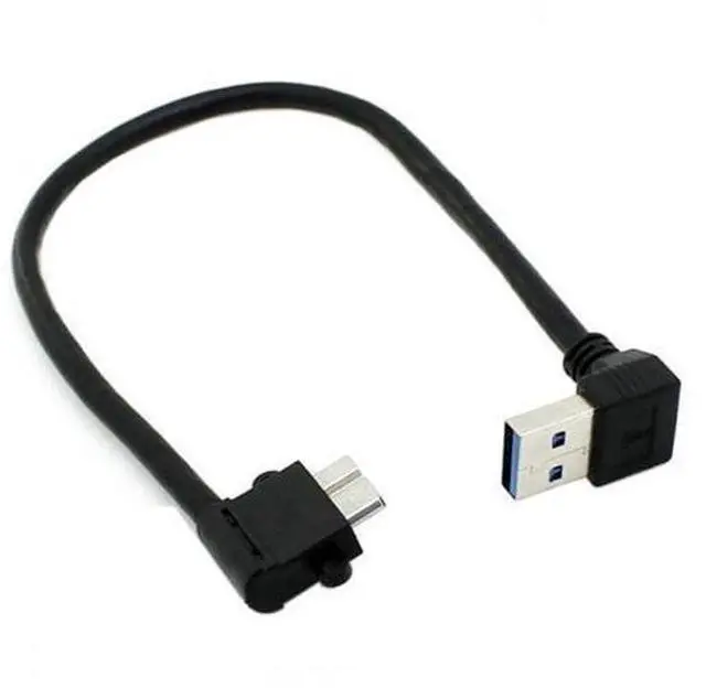 Main image of HKCY U3-032 Up Angled 90 Degree USB 3.0 to Micro 10Pin Right Angled Cable 20cm for Cell phoneHard Disk SSD