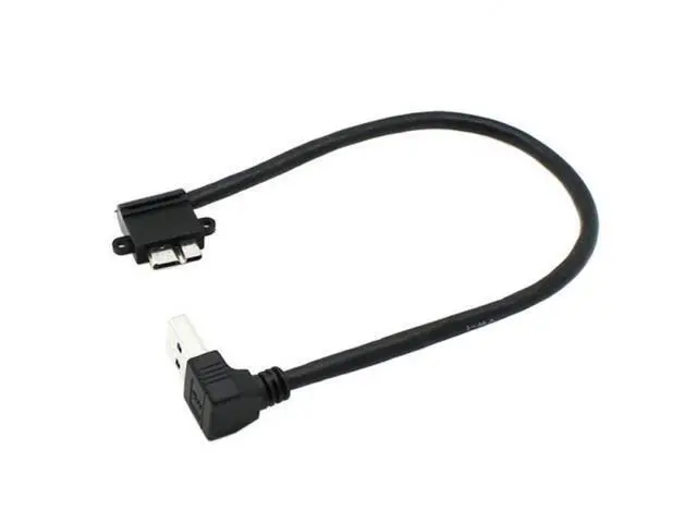 Alt view image 4 of 6 - HKCY U3-032 Up Angled 90 Degree USB 3.0 to Micro 10Pin Right Angled Cable 20cm for Cell phoneHard Disk SSD
