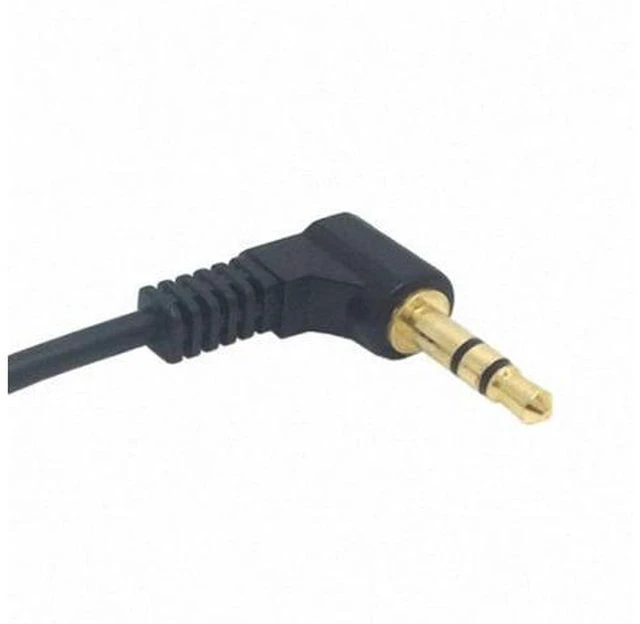 Alt view image 2 of 7 - HKCY CA-045 90 degree right angled 3.5mm 3poles Audio Stereo Male to Female Extension Cable 10cm Black