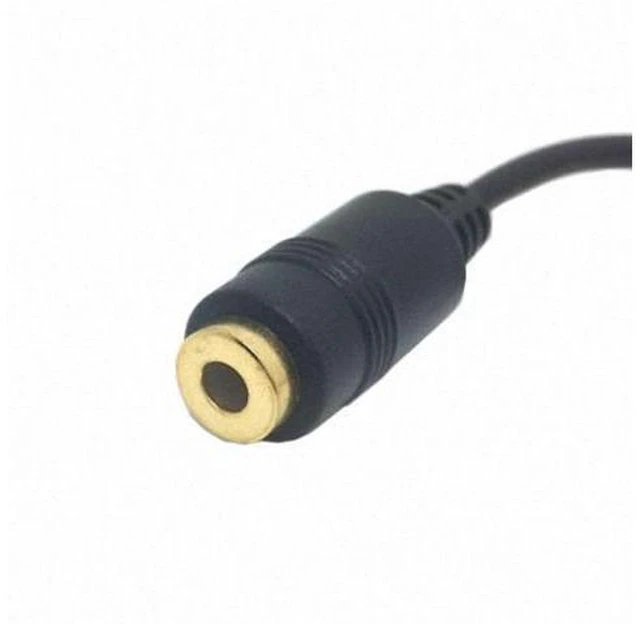 Alt view image 3 of 7 - HKCY CA-045 90 degree right angled 3.5mm 3poles Audio Stereo Male to Female Extension Cable 10cm Black