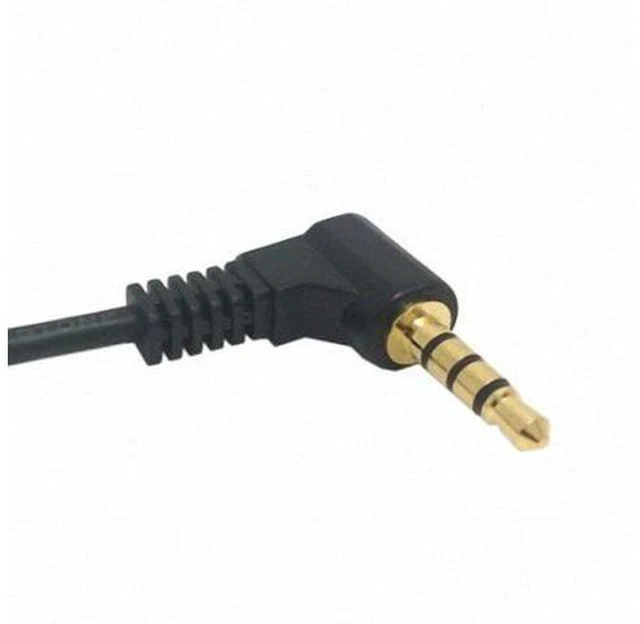 Alt view image 4 of 7 - HKCY CA-045 90 degree right angled 3.5mm 3poles Audio Stereo Male to Female Extension Cable 10cm Black