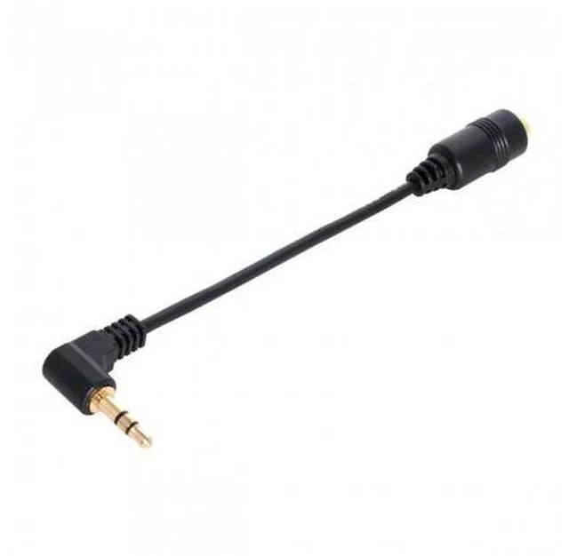 Alt view image 6 of 7 - HKCY CA-045 90 degree right angled 3.5mm 3poles Audio Stereo Male to Female Extension Cable 10cm Black