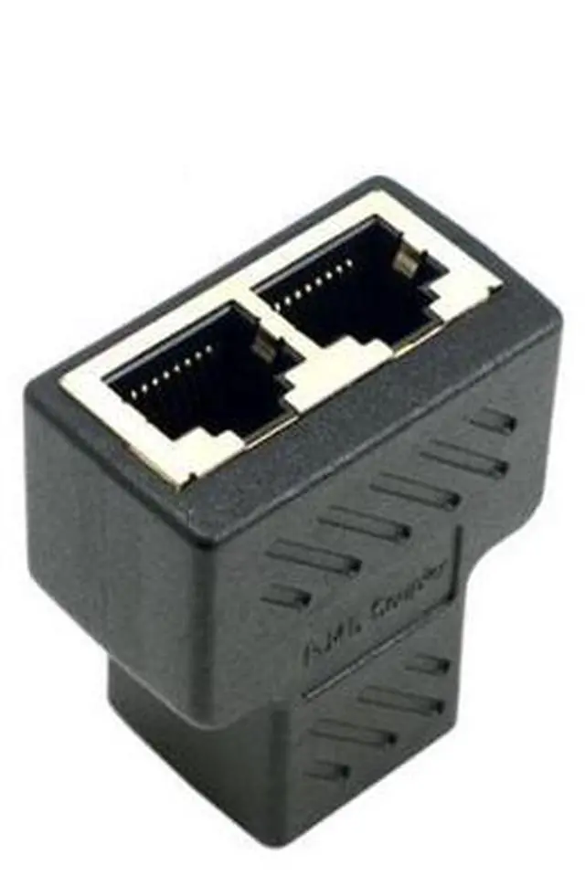 Main image of SM STP UTP Cat6 RJ45 8P8C Plug To Dual RJ45 Splitter Network Ethernet Patch Cord Adapter