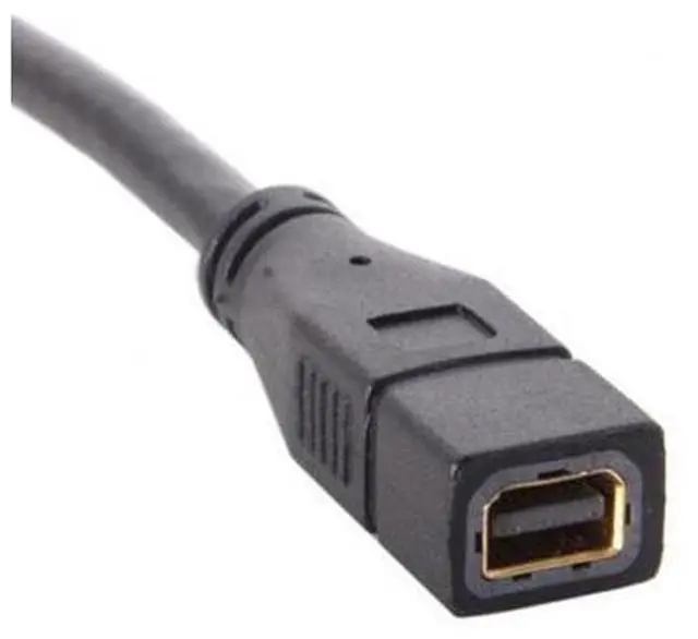 Alt view image 3 of 7 - HKCY DP-048-LE Left Angled DP DisplayPort 90 Degree to Mini DP DisplayPort Female Cable for Displays Monitors