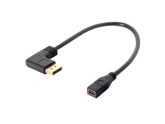 Alt view image 4 of 7 - HKCY DP-048-LE Left Angled DP DisplayPort 90 Degree to Mini DP DisplayPort Female Cable for Displays Monitors