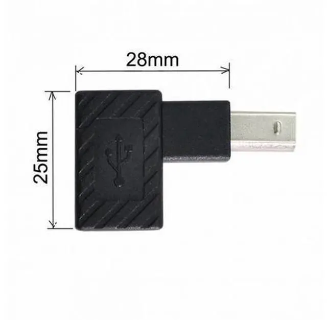 Alt view image 7 of 7 - 4Pcs USB 2.0 B Type Male to Female Extension Adapter Horizontal Vertical Angled 90 Degree for Disk Scanner