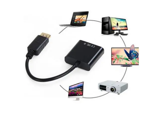 Alt view image 5 of 7 - HKCY DP-005 DP DisplayPort Display Port Source to DVI Display Monitor Converter Cable 20cm