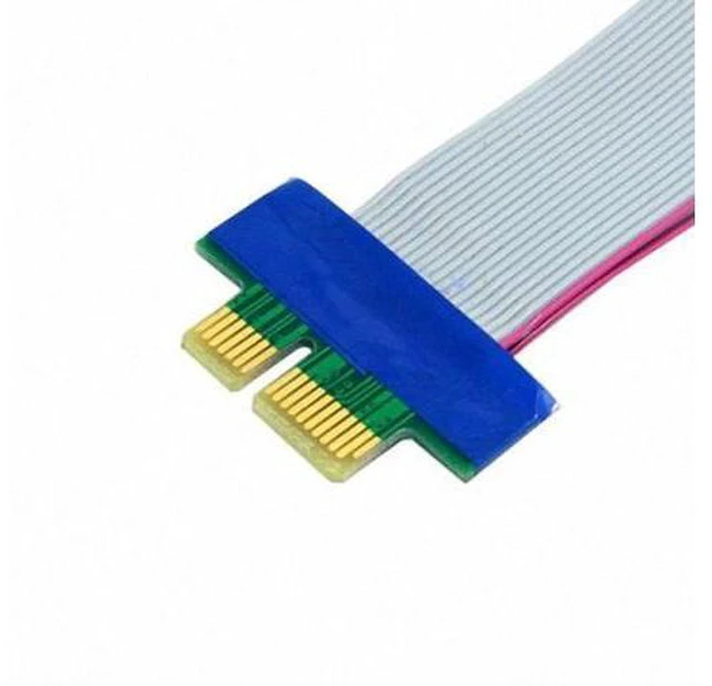 Alt view image 4 of 7 - HKCY EP-051 PCI-E Express 1X Slot Riser Card Extender Extension Ribbon Flex Relocate Cable 20cm